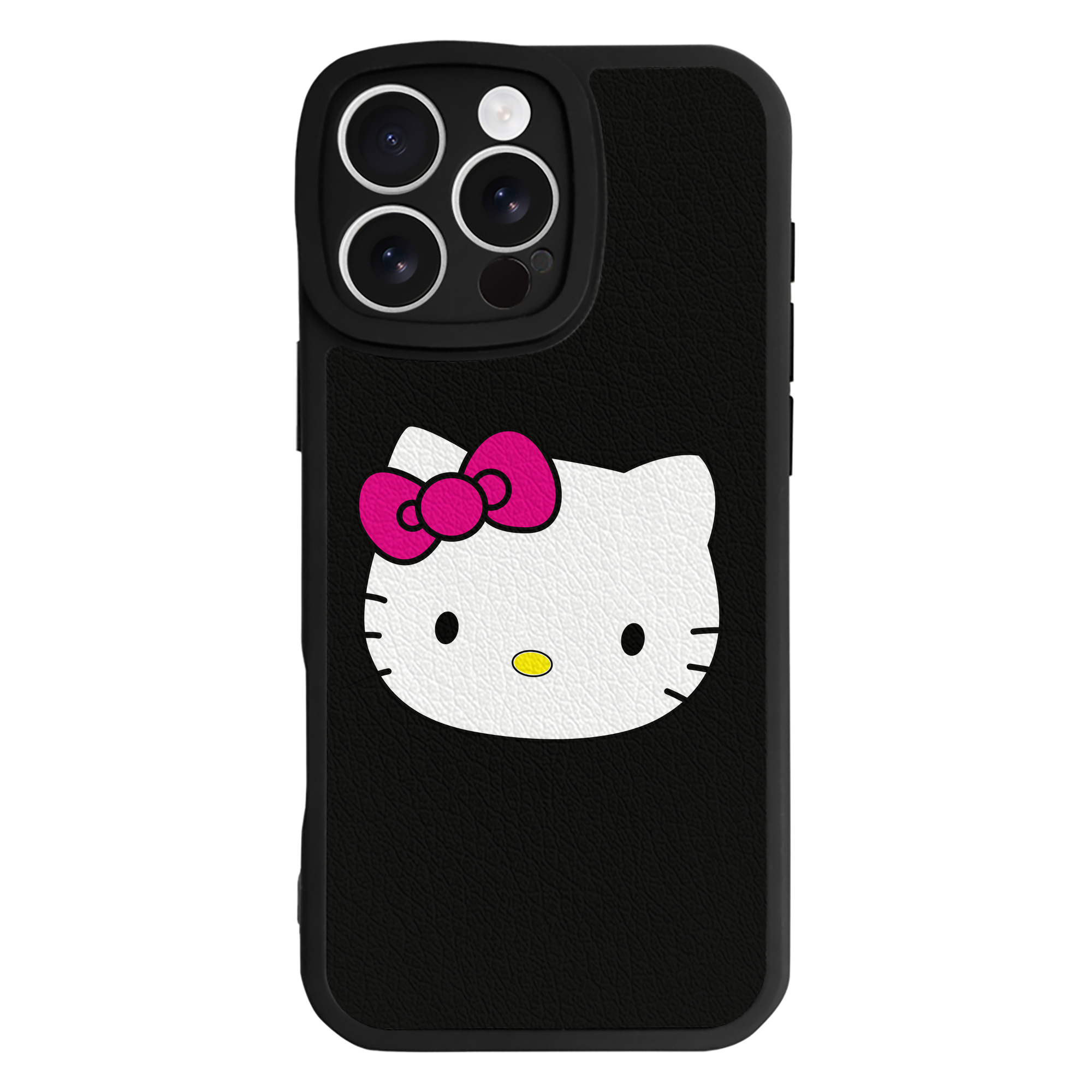 （画像用） Hello Kitty ハローキティ 【iPhone 16シリーズ対応】シリコンスマホケース（レザー調） 材質：シリコン